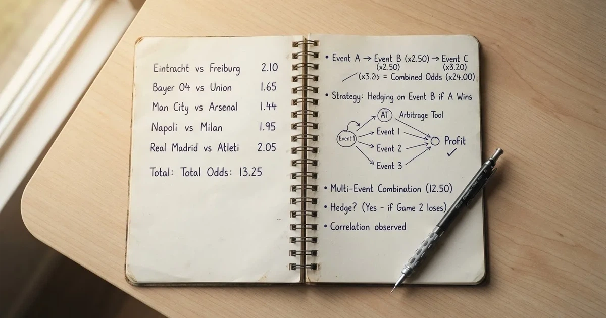 Ein Notizbuch mit handschriftlichen Stichpunkten und kleinen Skizzen liegt neben einem Bleistift auf einem hellen Tisch, Tageslicht von der Seite.